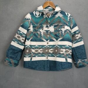 Victory Outfitters Jacket Women L(10/12) Multicolor Aztec Button Front Outerwear